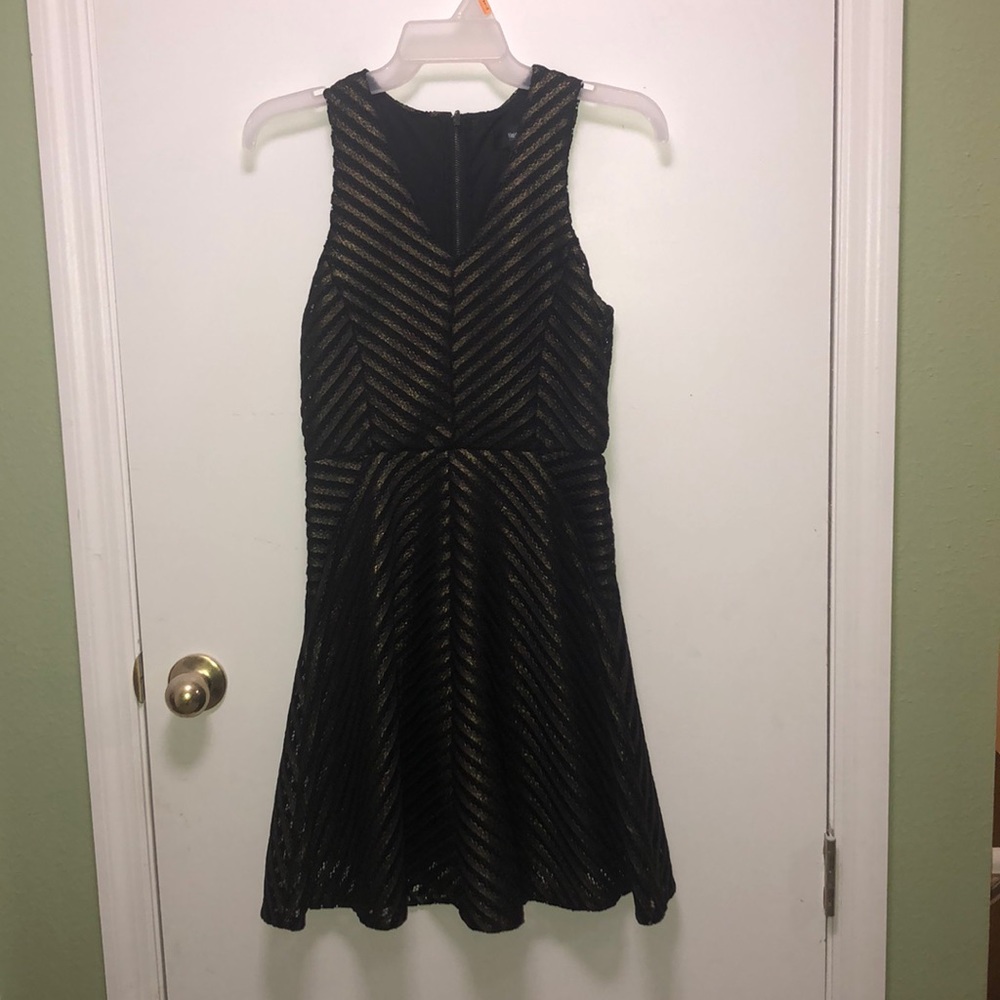Black and gold dress